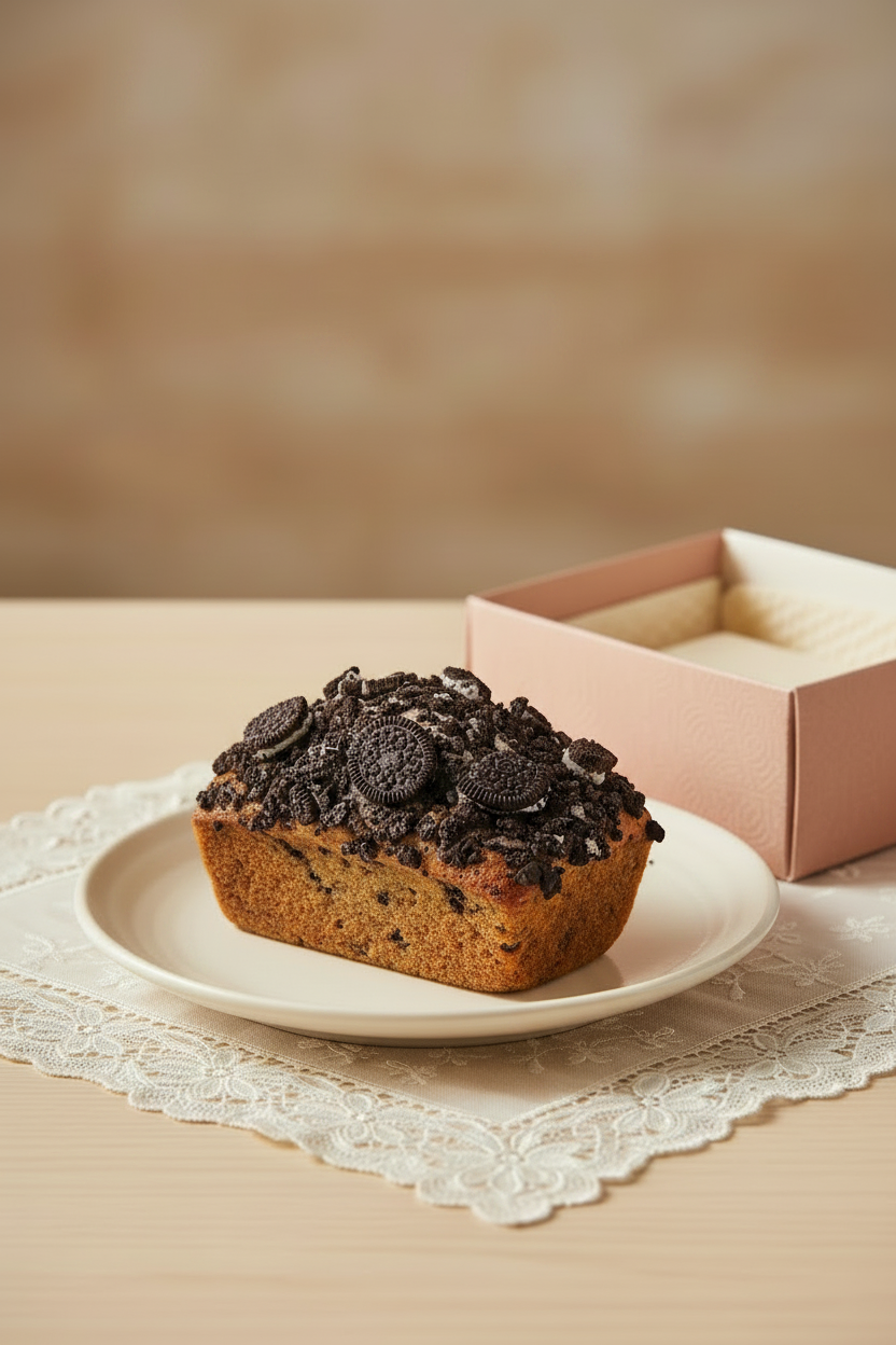 Cookies & Cream mini banana bread loaf